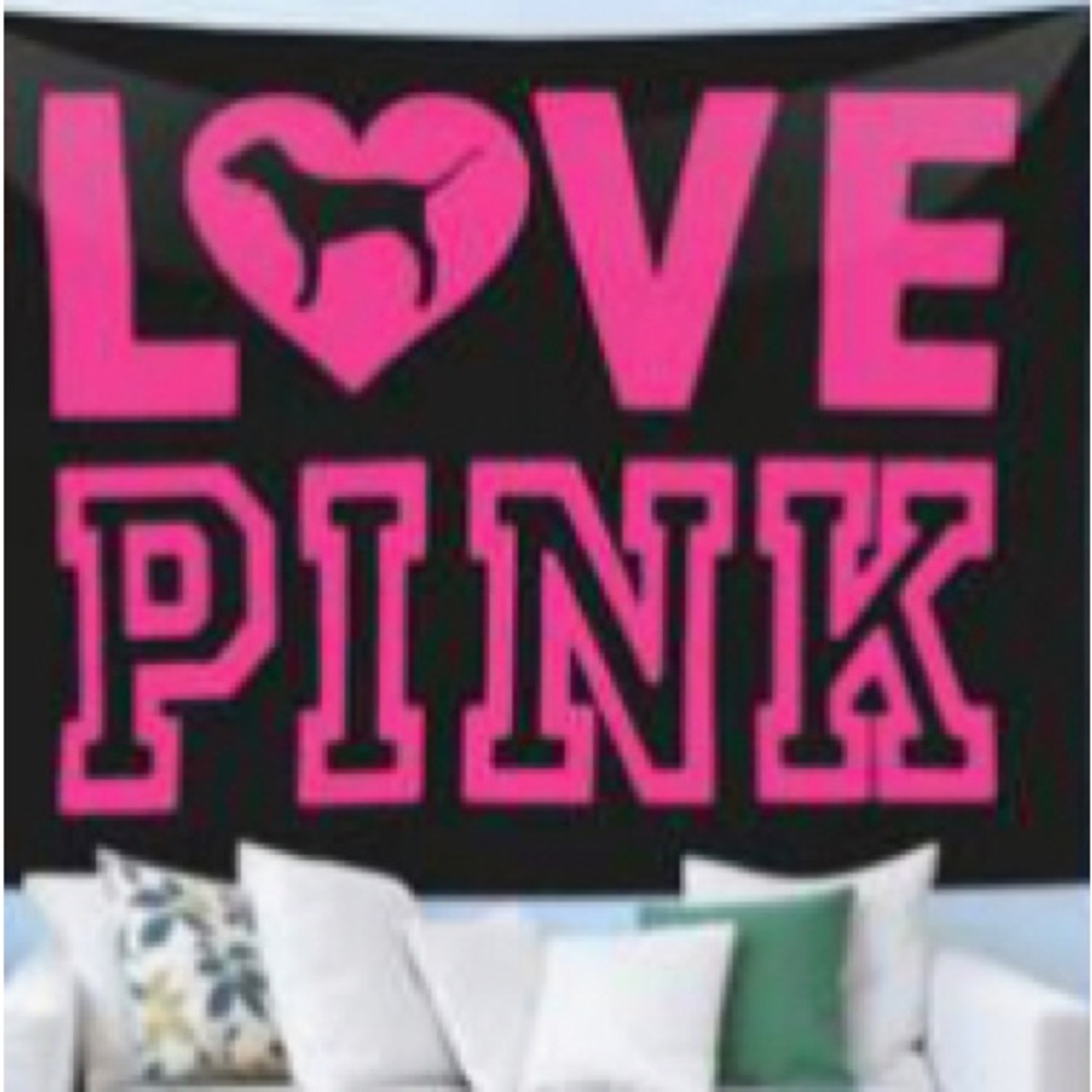Y2k I heart pink tapestry